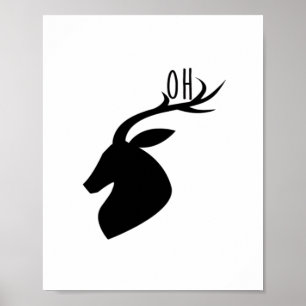 Oh Deer Pun Kreativ-Stil Poster