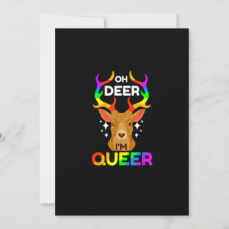 Oh Deer Queer Creative Modern Style Feiertagskarte