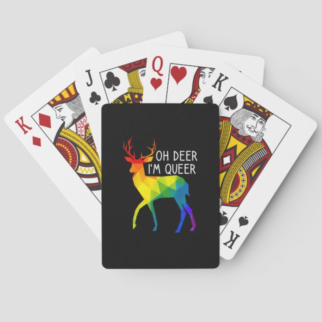 Oh Deer Queer LGBTQ Pride Celebration Month  Spielkarten (Rückseite)