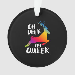 Oh Deer Queer Pride Minimal Künstler-Acryl-Ornamen Ornament