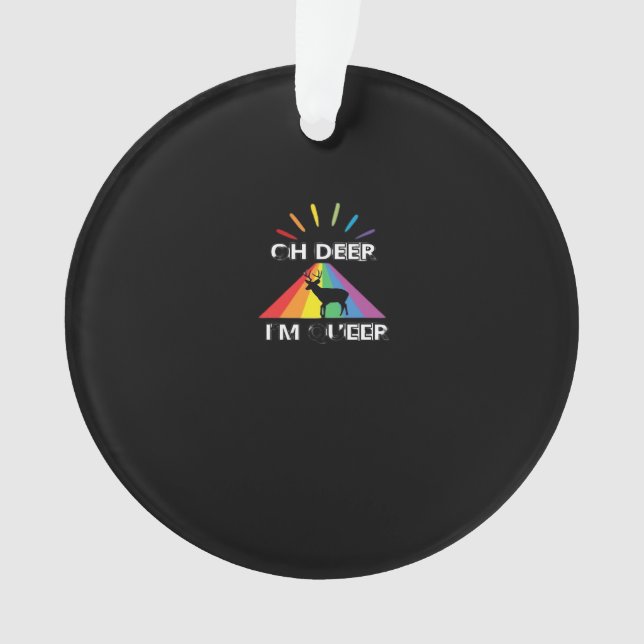 Oh Deer Queer Trendy Aesthetic Design Ornament (Vorderseite)
