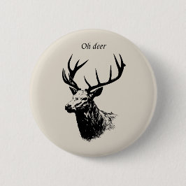 Oh Deer Reindeer Button