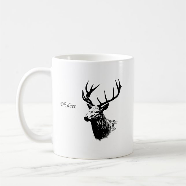 Oh Deer Reindeer Kaffeetasse (Links)