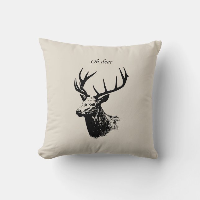 Oh Deer Reindeer Kissen (Vorderseite)