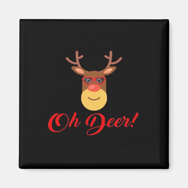 Oh Deer Retro Classic   Magnet (Vorne)