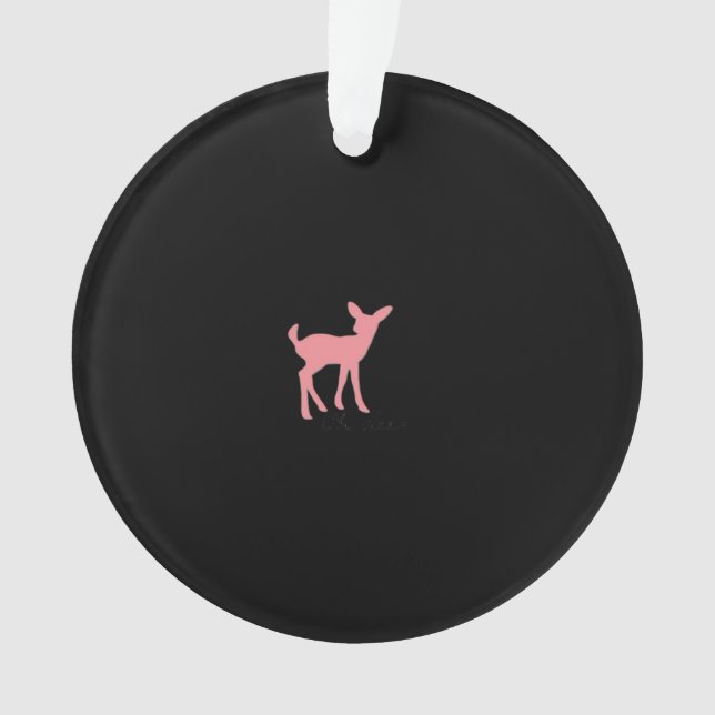 Oh Deer Retro Classic Style Acrylic Ornament (Vorderseite)