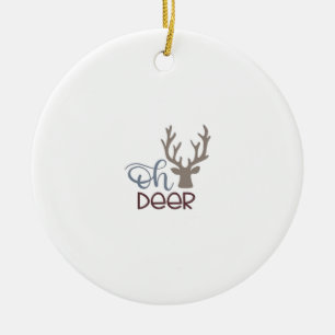 Oh Deer Retro-Klassiker-Design-Ornament Keramik Ornament