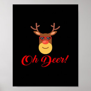Oh Deer Retro Klassiker Poster