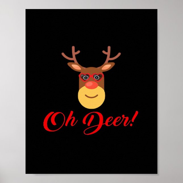 Oh Deer Retro Klassiker   Poster (Vorne)