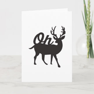 Oh Deer Retro Klassischer Stil Karte