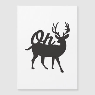 Oh Deer Retro Klassischer Stil  Magnetkarte