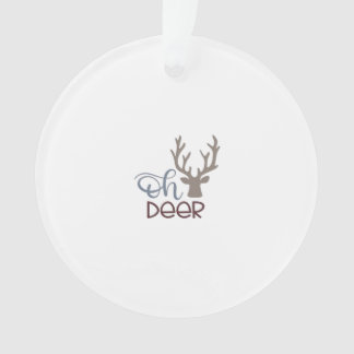 Oh Deer Retro Klassisches Design Acryl Weihnachtsb Ornament