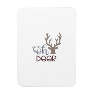 Oh Deer Retro Klassisches Design  Magnet