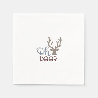 Oh Deer Retro Klassisches Design Serviette