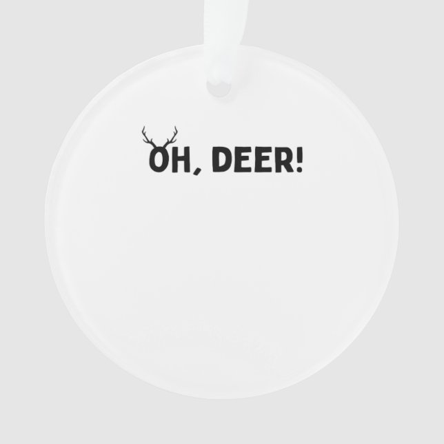 Oh Deer Simple Aesthetic Acrylic Ornament (Vorderseite)