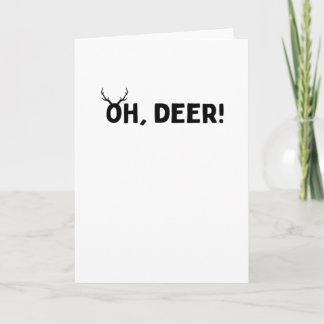 Oh Deer Simple Aesthetic Folded Greeting Card Karte