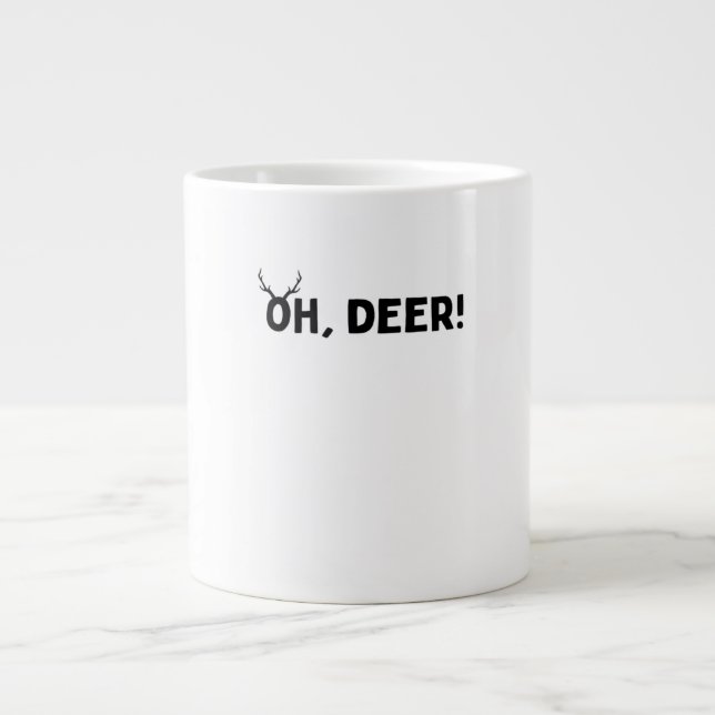 Oh Deer Simple Aesthetic  Jumbo-Tasse (Vorderseite)