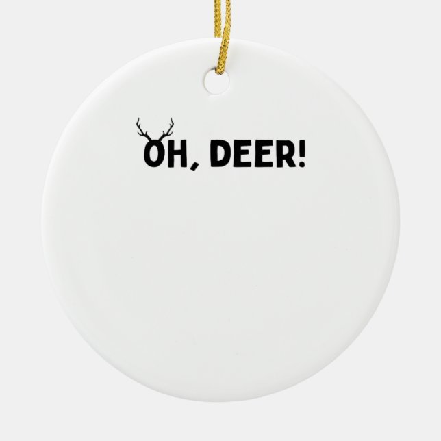 Oh Deer Simple Aesthetic Ornament (Vorne)