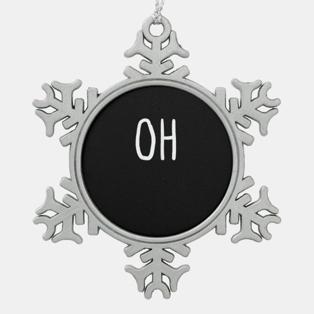 Oh Deer Trendy Halloween Style  Schneeflocken Zinn-Ornament (Vorderseite)