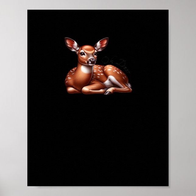 Oh Deer Trendy Moderne Ästhetik  Poster (Vorne)