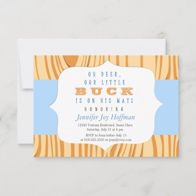 Oh Deer, Un Petit Buck Est En Chemin ! Invitation  (Devant)