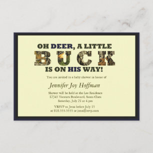 Oh Deer, Un Petit Buck Est En Chemin ! Invitation