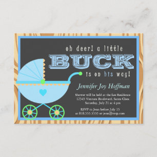 Oh Deer, Un Petit Buck Est En Chemin ! Invitation 