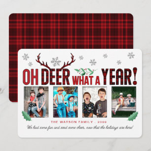 Oh DEER Was für ein Jahr Spaß Weihnachten Tartan 4