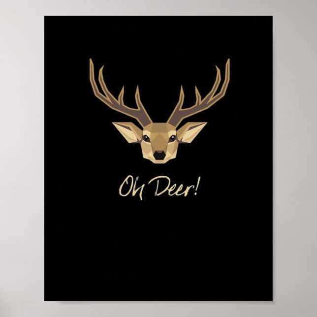 Oh Deer Whimsical Artistic Expression  Poster (Vorne)