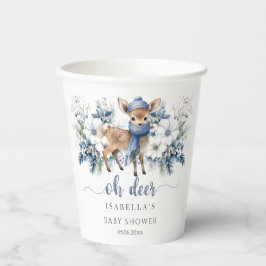 Oh Deer Winter Boy Baby Dusche Pappbecher