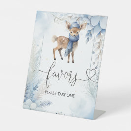 Oh Deer Winter Boy Baby Duschfavoriten Sockelschild