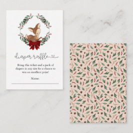 Oh Deer Winter Greenery Wineller Raffle Begleitkarte