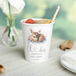 Oh Deer Winter Woodland Baby Dusche Pappbecher