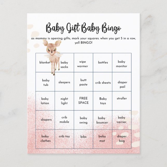 Oh Deer Wir haben ein Baby-Dusche-Spiel (Vorderseite)
