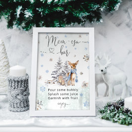 Oh Deer Woodland Animals Winter Mama osa Bar Poste Poster