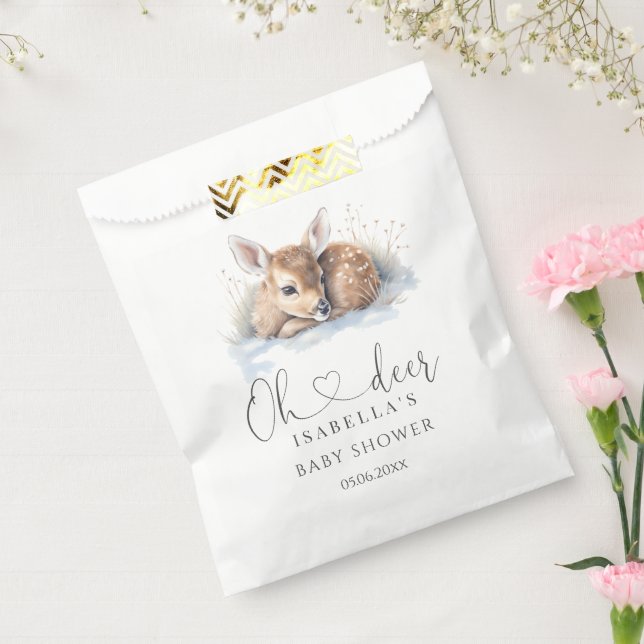 Oh Deer Woodland Winter Baby Dusche Geschenktütchen (Versiegelt)