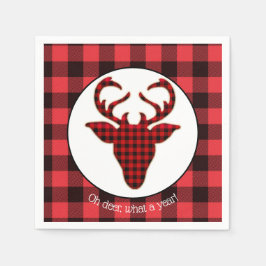 Oh Deh What a Year Buffalo Karierte Weihnachten Serviette