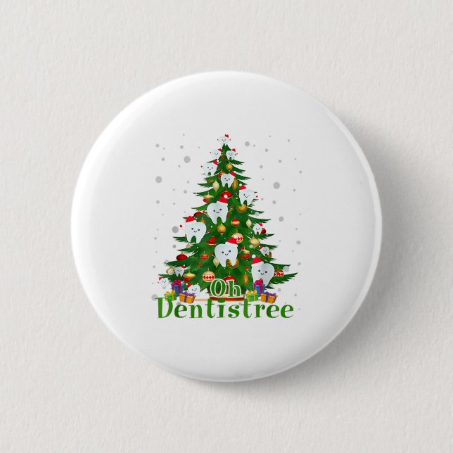 Oh Dentistree Dentist Dental Niedlich Tooth Button (Vorderseite)