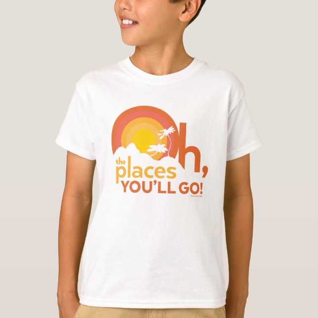 Oh, die Orte, an die du gehen wirst! Landschaftsty T-Shirt (Vorderseite)