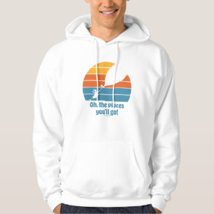 Oh, die Orte, an die du gehen wirst! Retro Sunset Hoodie