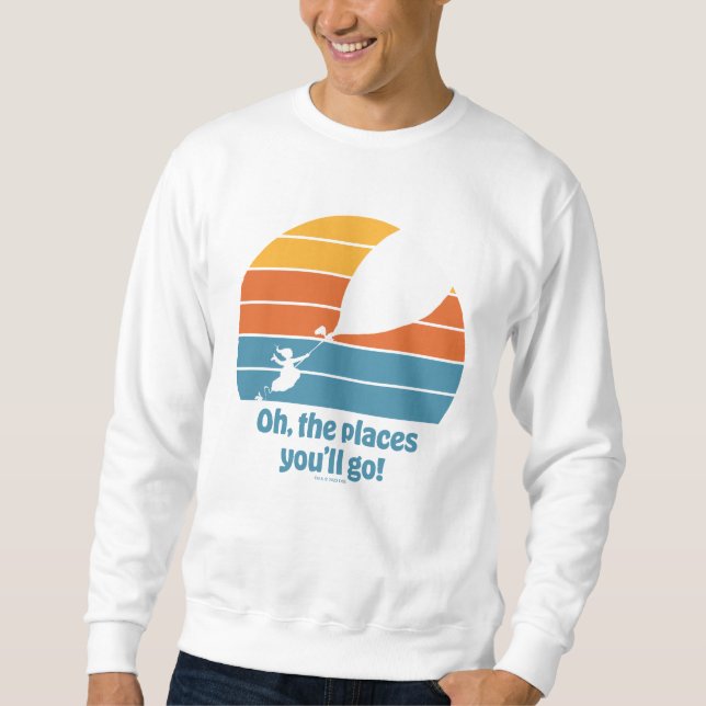 Oh, die Orte, an die du gehen wirst! Retro Sunset Sweatshirt (Vorderseite)