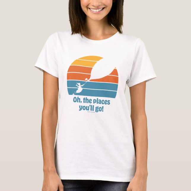Oh, die Orte, an die du gehen wirst! Retro Sunset T-Shirt (Vorderseite)