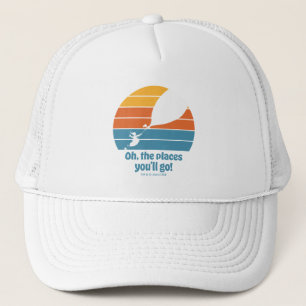 Oh, die Orte, an die du gehen wirst! Retro Sunset Truckerkappe