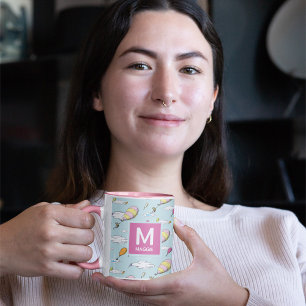 Oh, die Orte, an die du gehst! Monogramm & Name Tasse