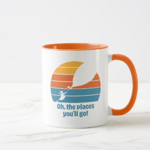 Oh, die Orte, an die du gehst! Retro-Sonnenunterga Tasse