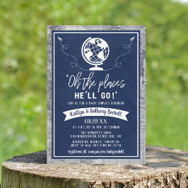 "Oh, die Orte, an die er gehen wird!" Reisekarte K Einladung