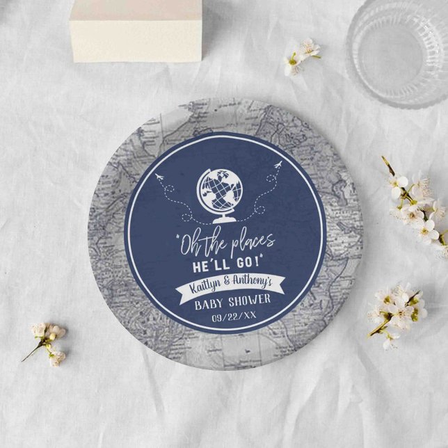 "Oh, die Orte, an die er gehen wird!" Reisekarte K Pappteller (Von Creator hochgeladen)