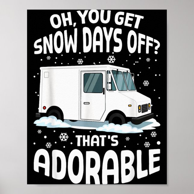 Oh, du hast Schneetage frei Mail Stal Arbeiter Lus Poster (Vorne)
