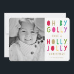 Oh durch Golly | Feiertags-Foto-Karte Feiertagskarte<br><div class="desc">Fotografien lieferten Höflichkeit von ©Melissa Aufschub-Fotografie  
 Für mehr Farben und Arten besichtigen Sie unser Geschäft!</div>
