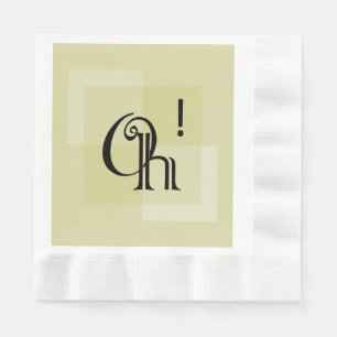 Oh! Elegantes Gelbes modernes Kunstwerk, Jeder Anl Serviette